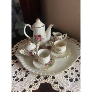 10 pc Miniature Floral Tea Set by Baum Bros